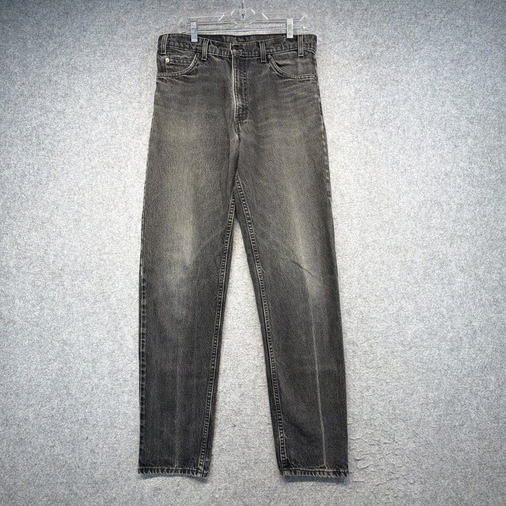 Vintage Levis 550 Black Jeans Orange Tab Men's 34x34 Made In USA 90s Relaxed Fit
